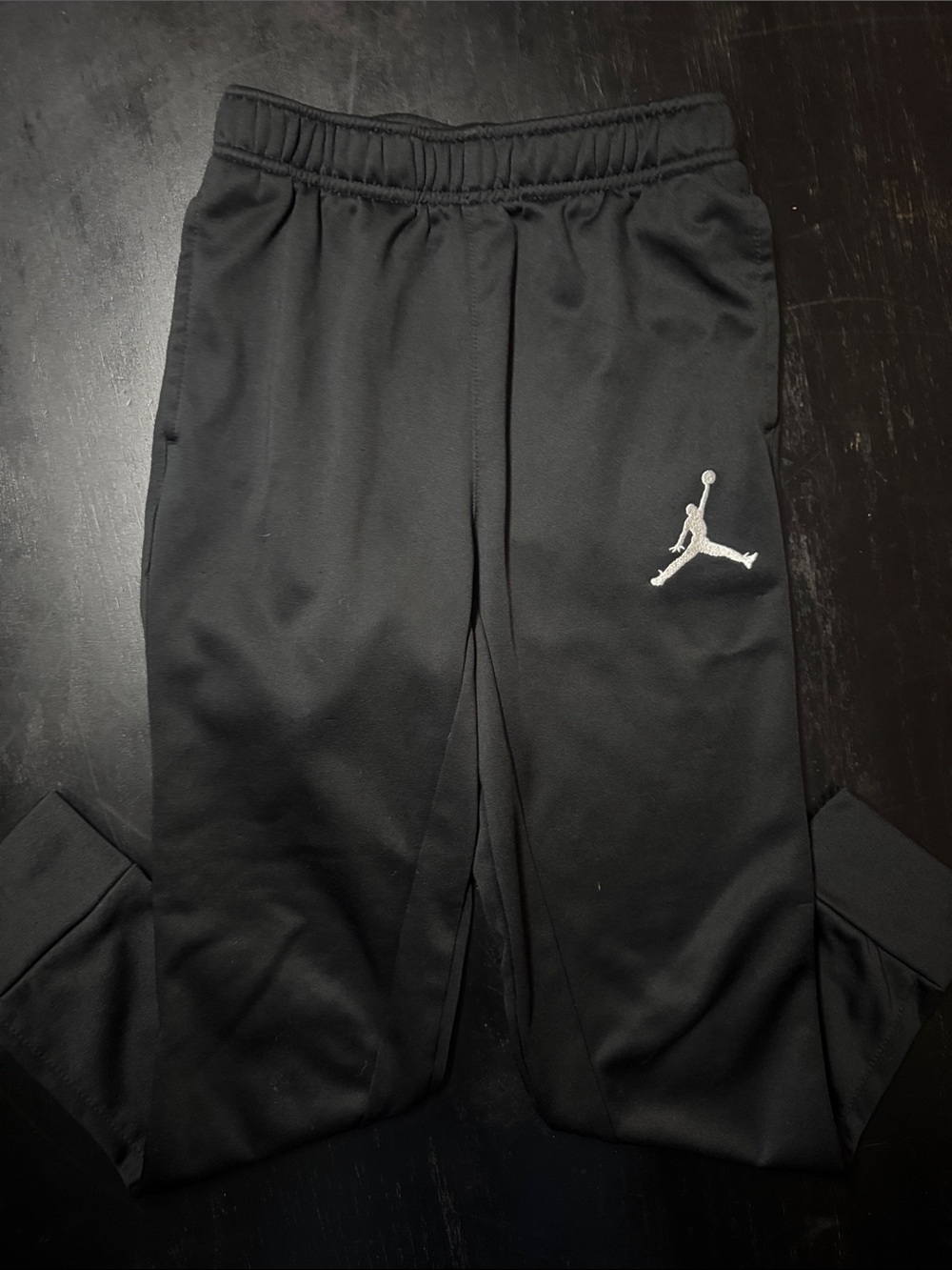 Jordan Black Kids' Jumpman Joggers with White Logo